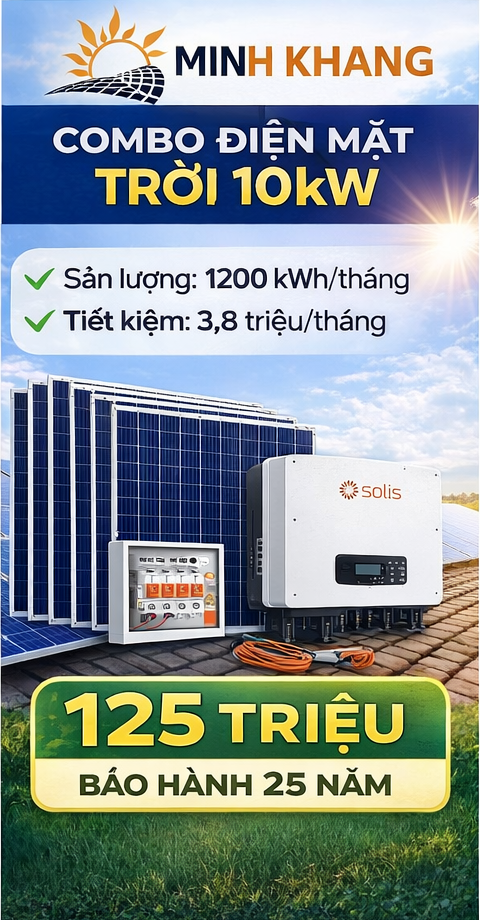 Giá điện mặt trời 10kW cho gia đình